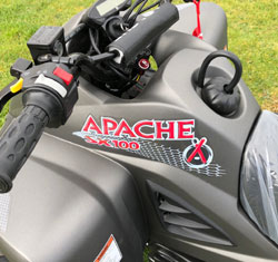 apache sx 100 silversport quad bike handle